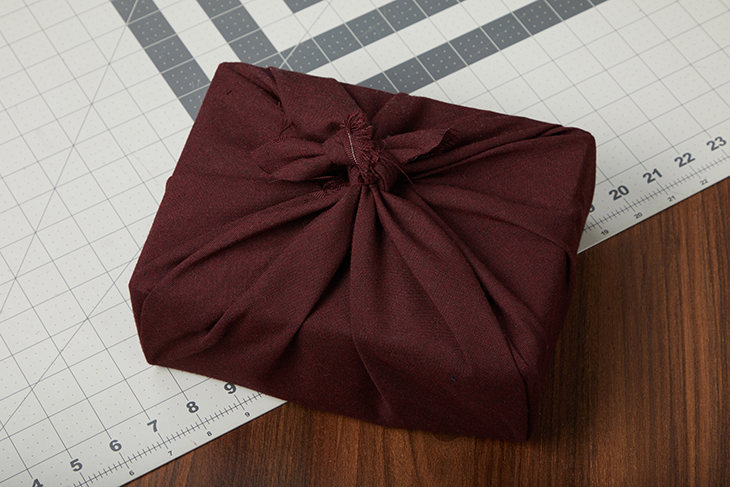 Fully wrap your gift in fabric using the Japanese Furoshiki method